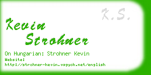 kevin strohner business card